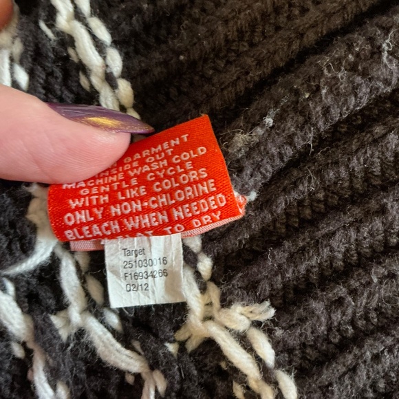 Kirna Zabete at Target Chunky Black & White Textured Knit Sweater Women’s XS - Picture 7 of 7
